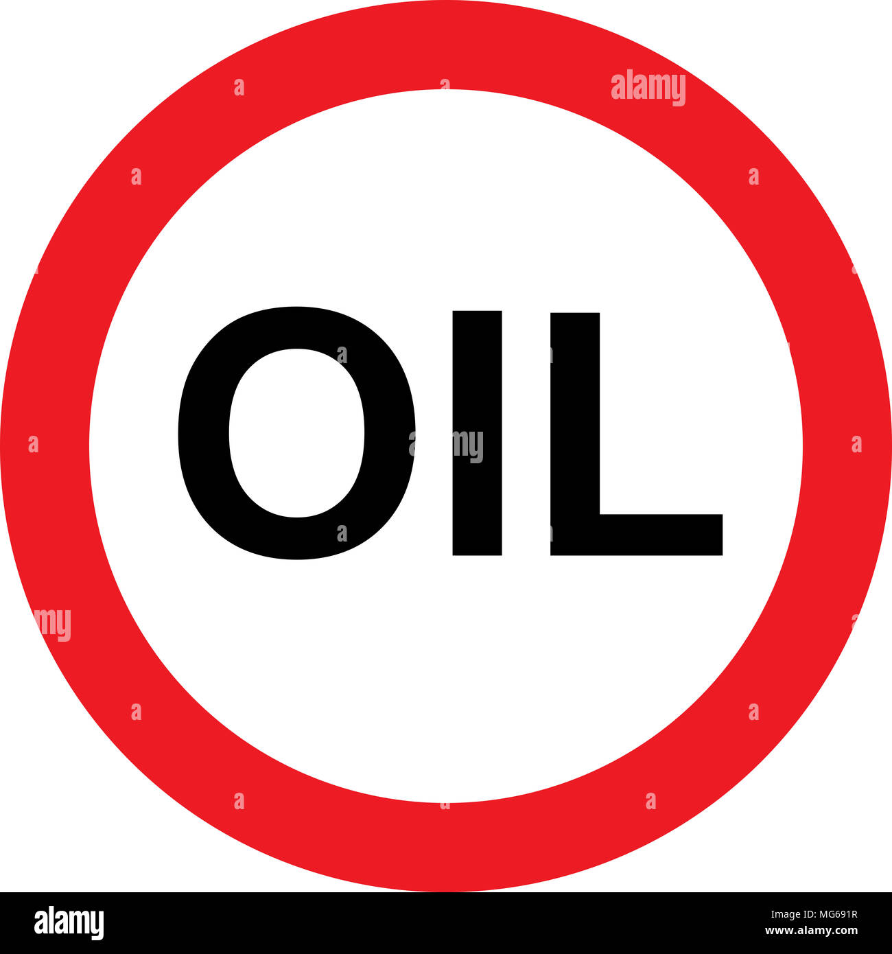 No oil allowed sign Stock Photo Alamy