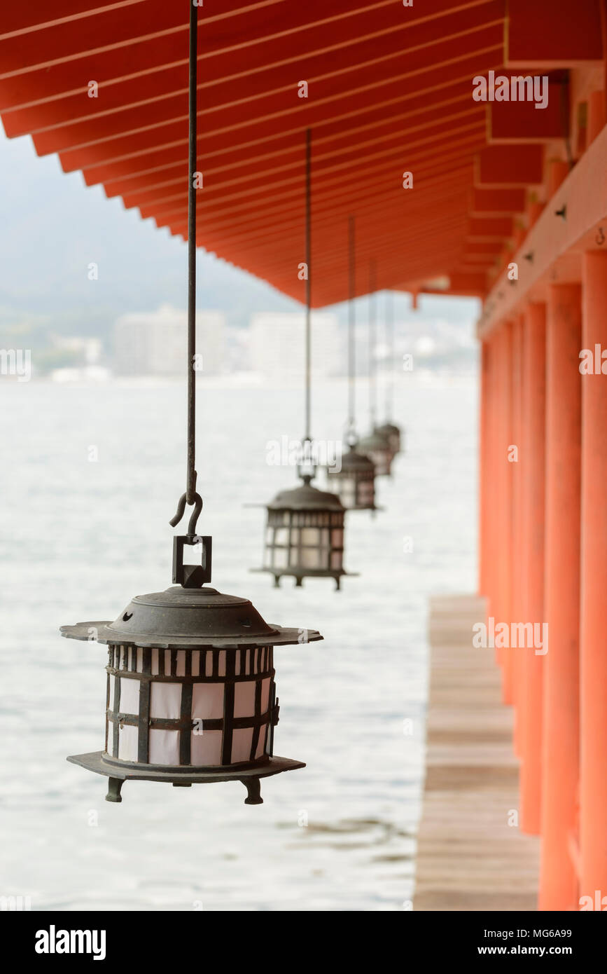 Part of the Itsukushima Shrine on Miyajima Island, Japan. Stock Photo
