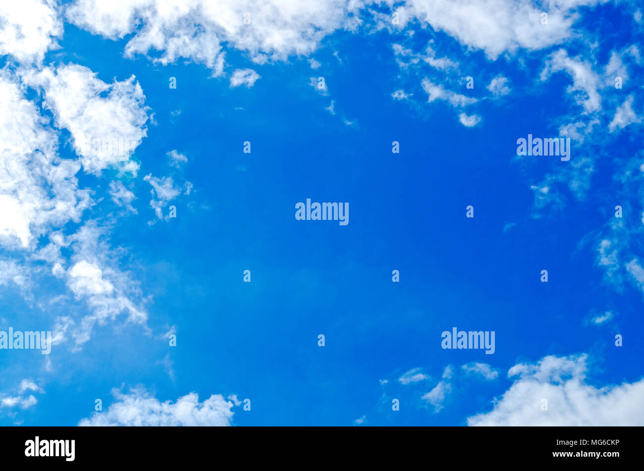 Beautiful sky and blue sky with white cloudy and beautiful clouds on summer season Stock Photo