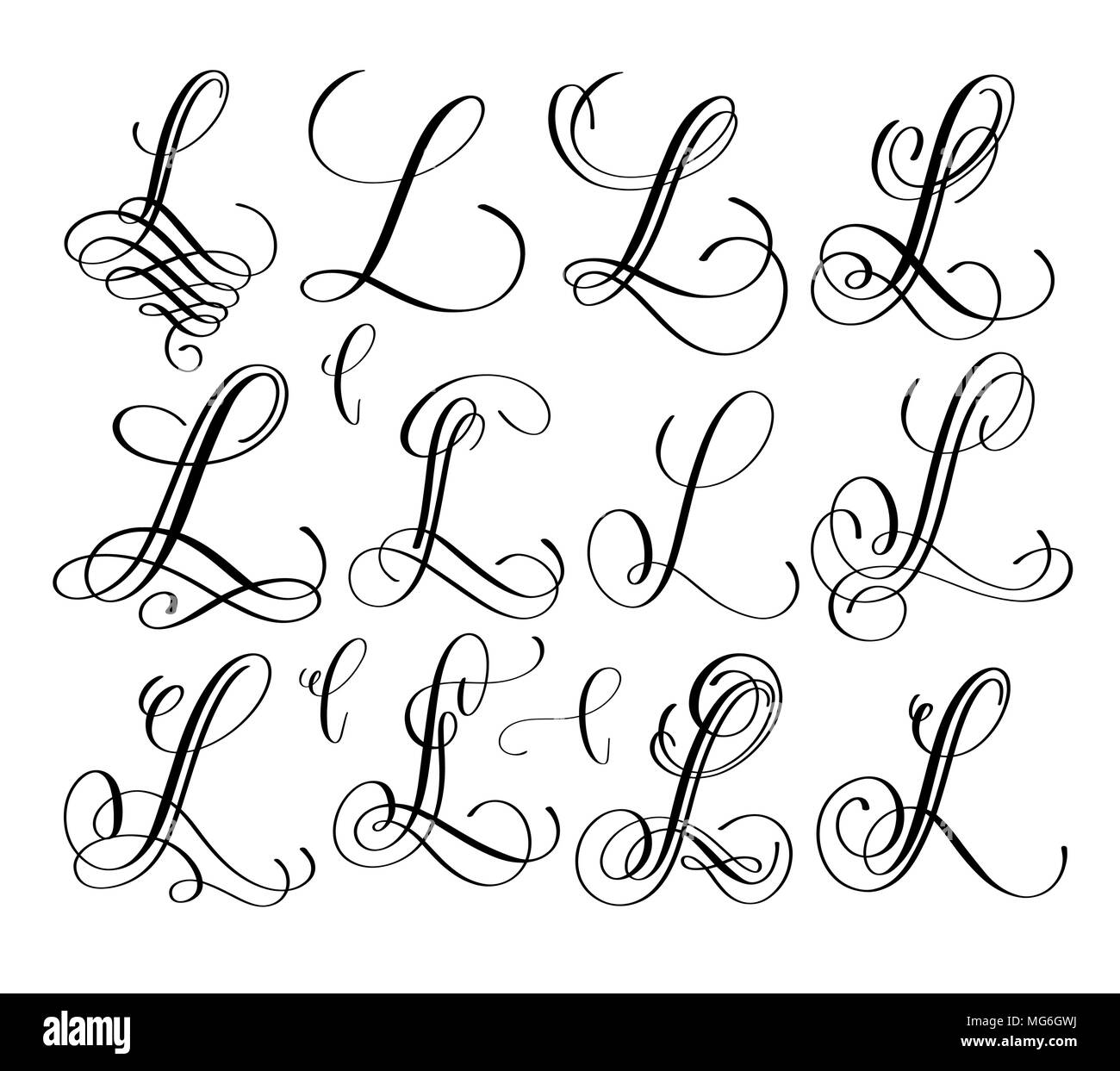 Cursive Letter L Clip Art