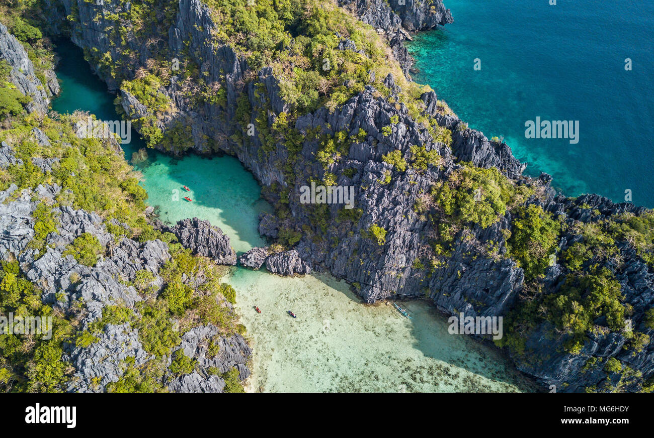 Small Lagoon, El Nido, Philippines Stock Photo
