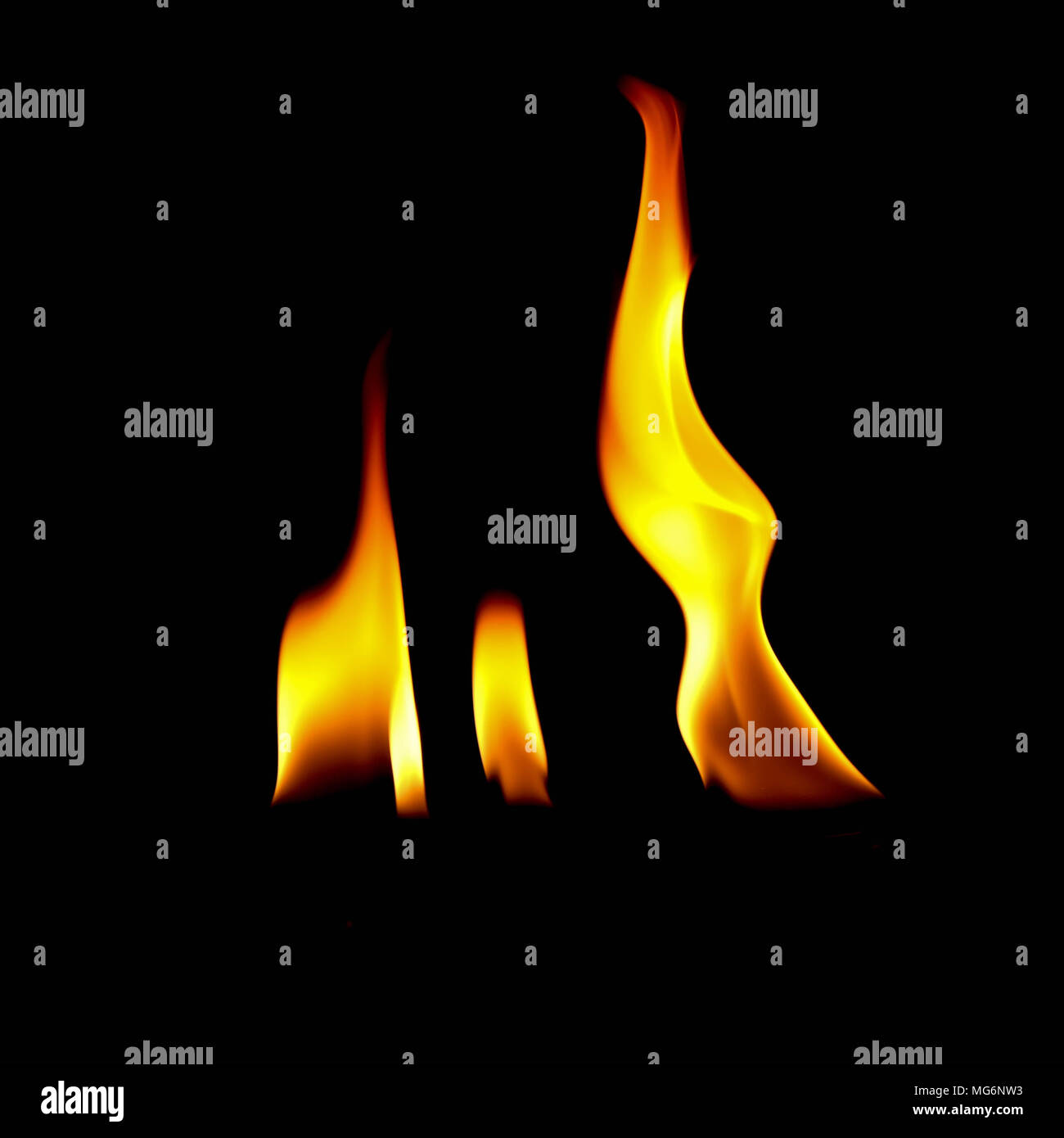 very hot fire abstract background. fire on the black background Stock
