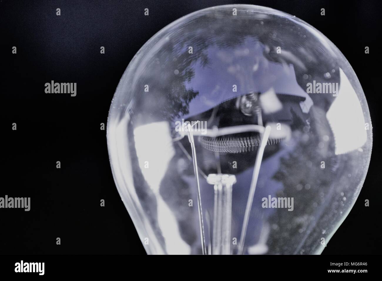 macro image of a light bulb, filament tungsten Stock Photo Alamy