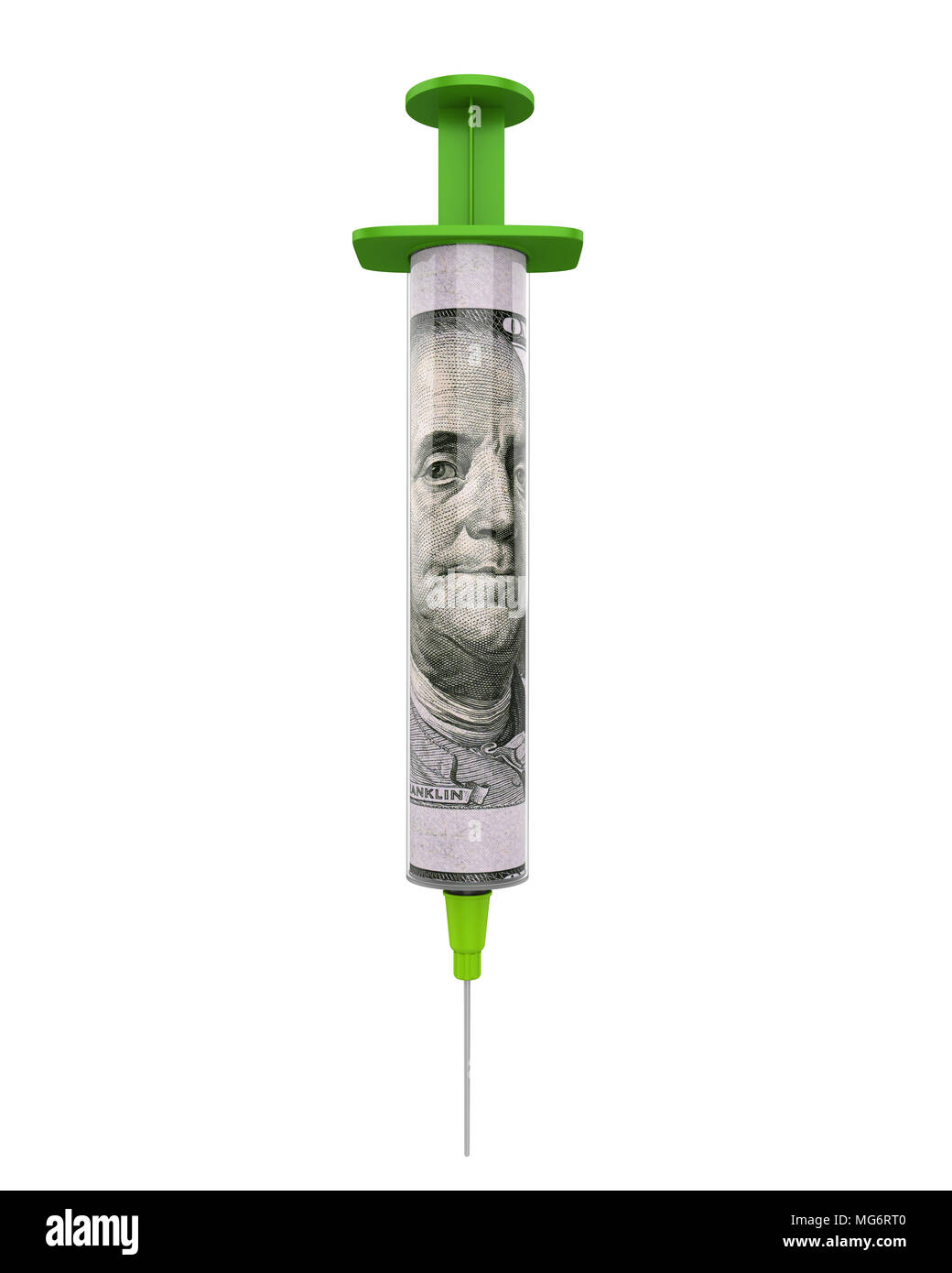 Dollar Syringe Isolated Stock Photo Alamy
