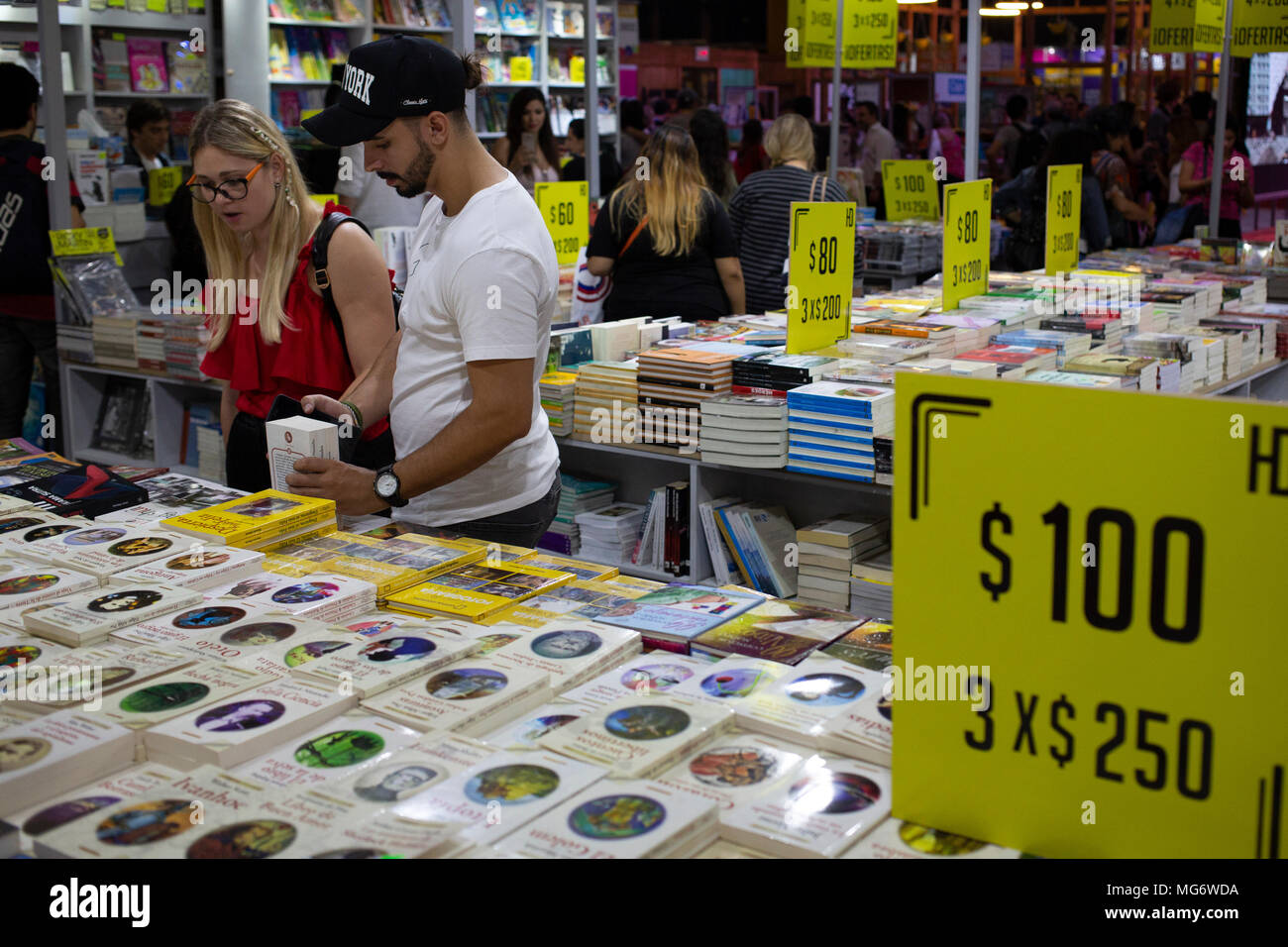 BUENOS AIRES, ARGENTINA - APRIL 26:. The 2018 edition of Buenos Aires International Book Fair, one of the most important events for the editorial industry in Latin America. April 26, 2018 in  Buenos Aires, Argentina. Credit: buteo/Alamy Live News Stock Photo
