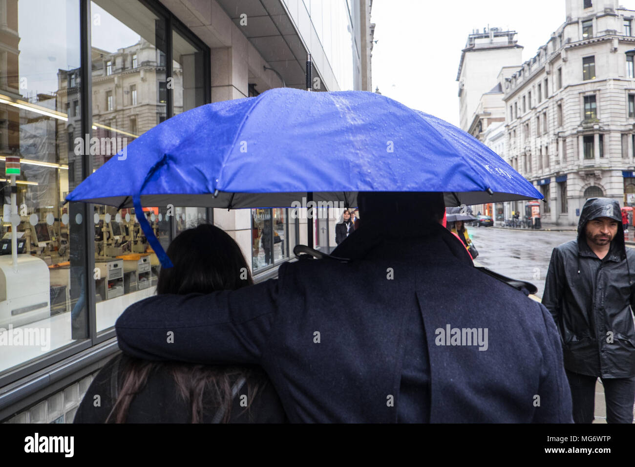 UK weather,London, UK. 27th Apr, 2018. Heavy rain showers in the ...