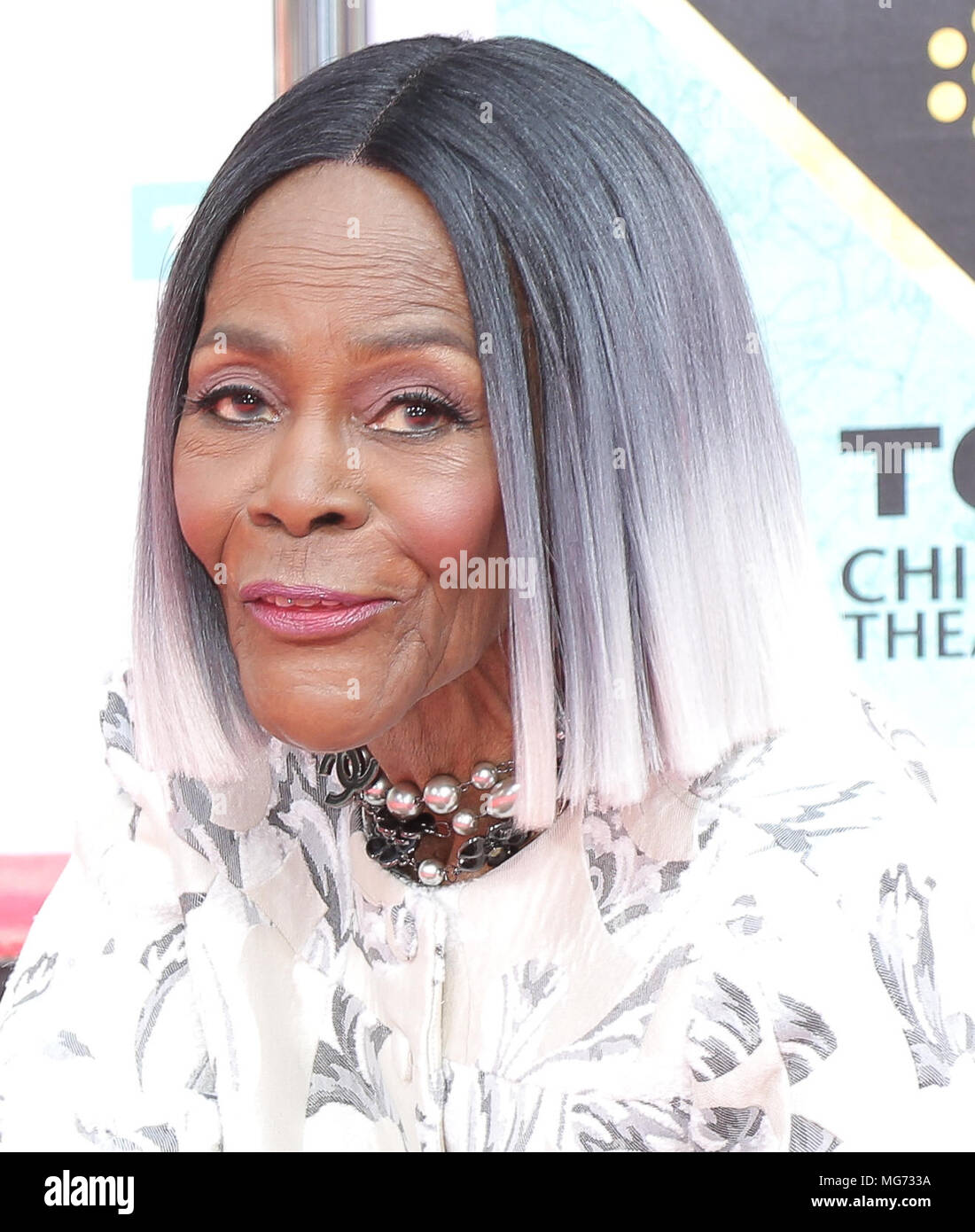Hollywood, California, 27 April 2018. Cicely Tyson. Hand and Footprint Ceremony honoring Cicely Tyson during the 2018 TCM Classic Film Festival held at TCL Chinese Theatre. Photo Credit: PMA/AdMedia Stock Photo