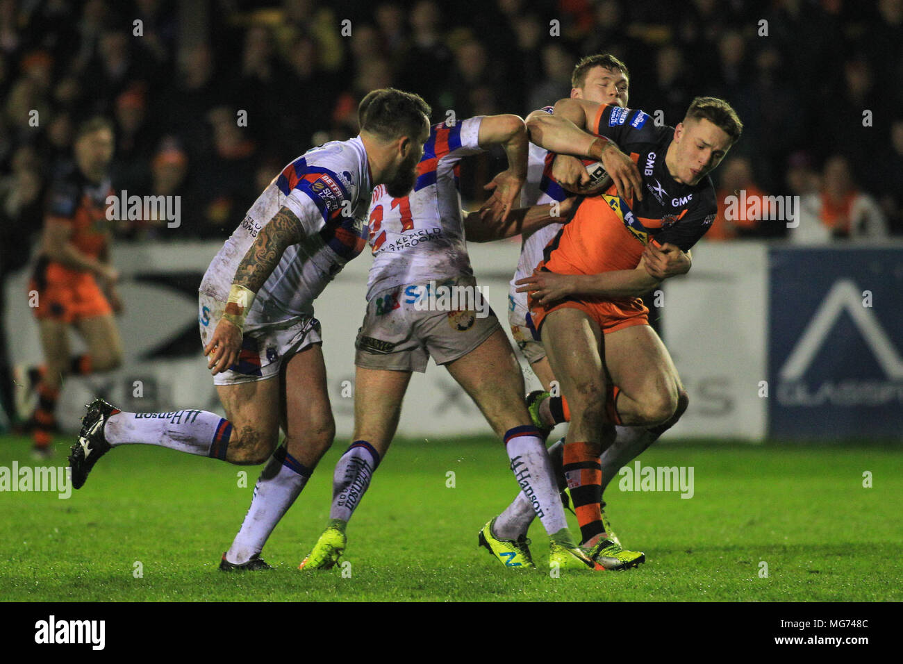 27th April 2018 , Mend-A-Hose Jungle, Castleford, England; Betfred Super League rugby, Castleford Tigers v Wakefield Trinity; Stock Photo
