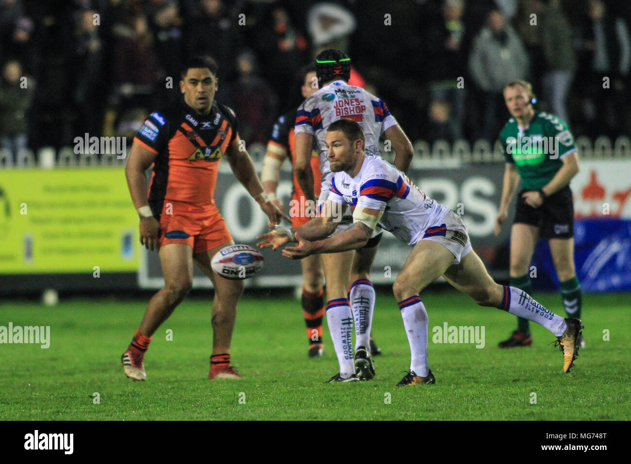 27th April 2018 , Mend-A-Hose Jungle, Castleford, England; Betfred Super League rugby, Castleford Tigers v Wakefield Trinity; Kyle Wood of Wakefield Trinity Stock Photo