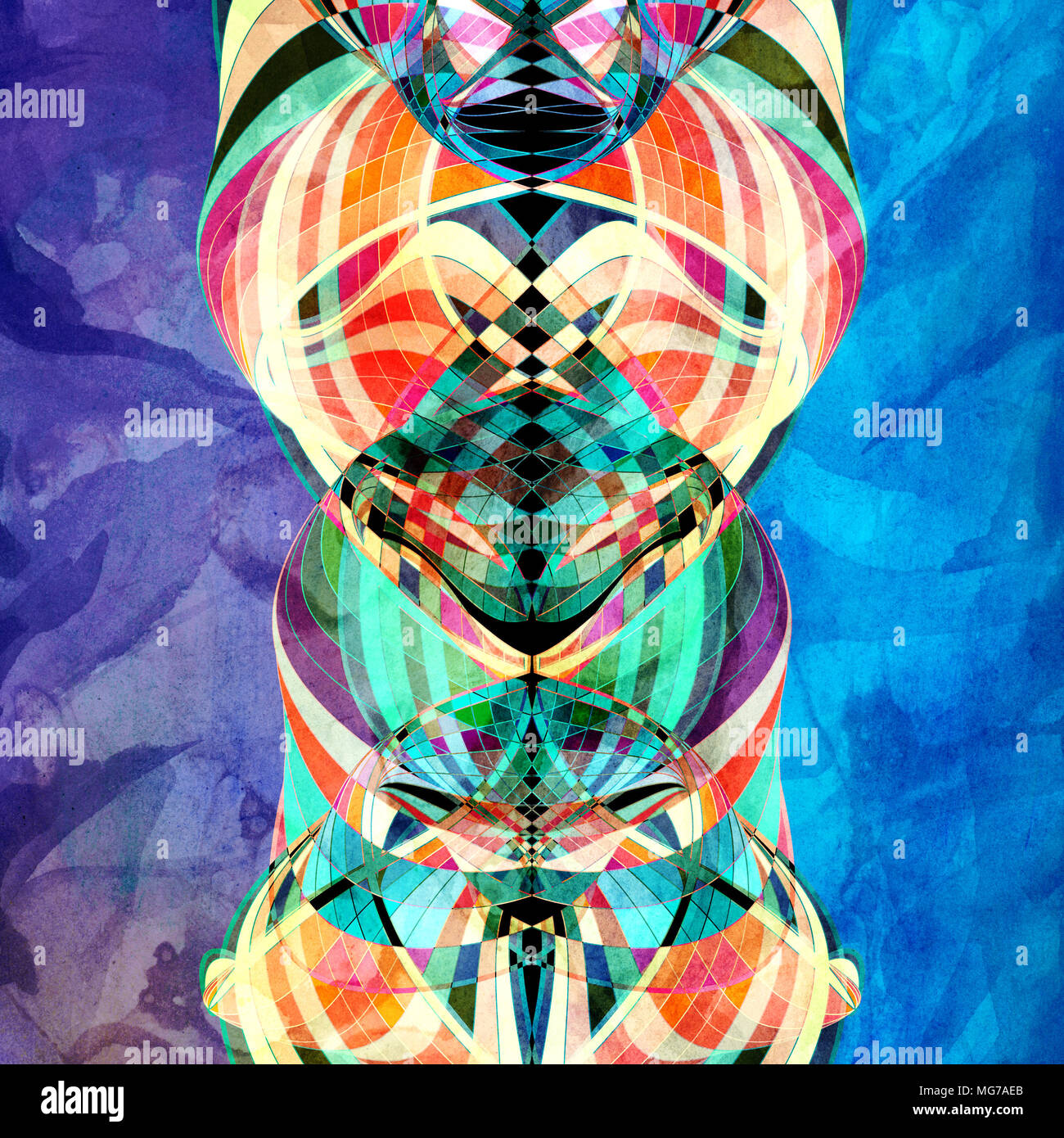 Abstract colored background with wavy elements Stock Photo