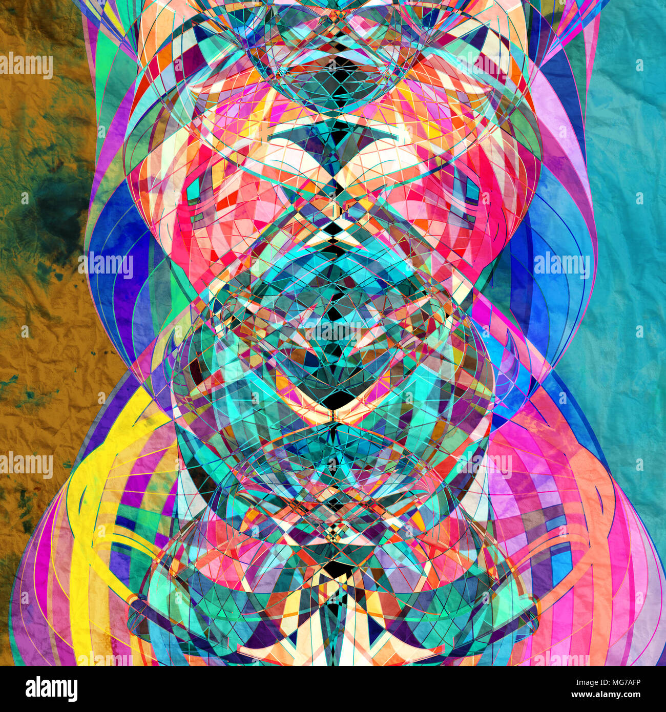 Abstract colored background with wavy elements Stock Photo