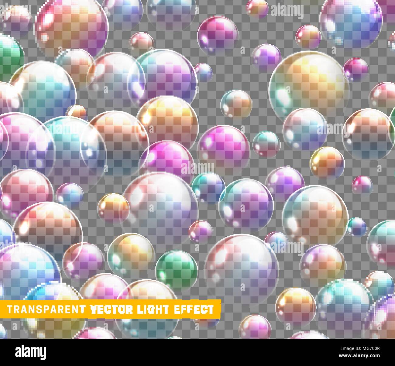 Bubbles soap realistic set isolated with transparent background vector ...