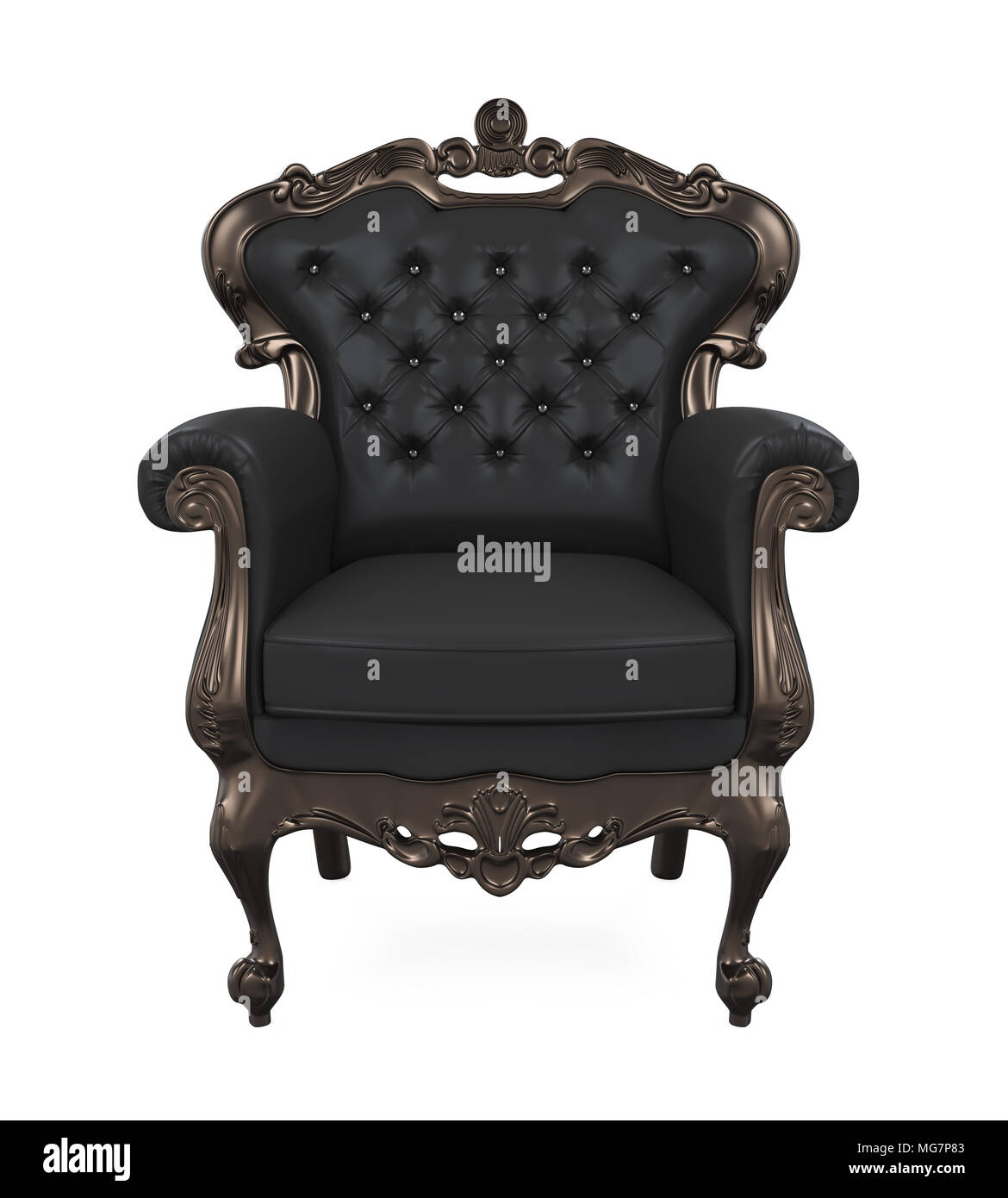 Throne Chair Rear View Throne Chair Isolated Stock Photo - Alamy