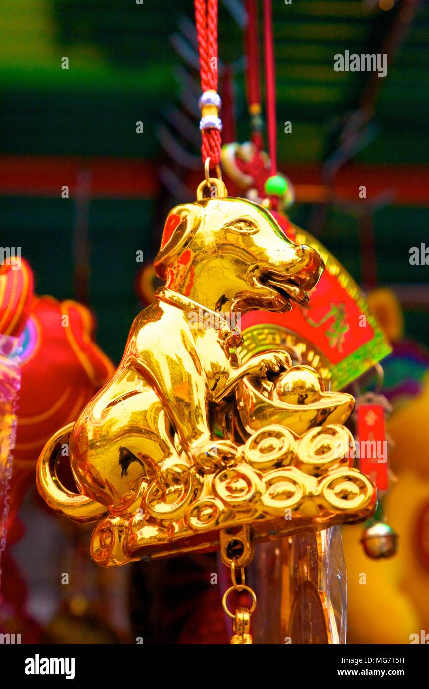 Chinese New Year Decorations, Hong Kong, China, South East Asia Stock
