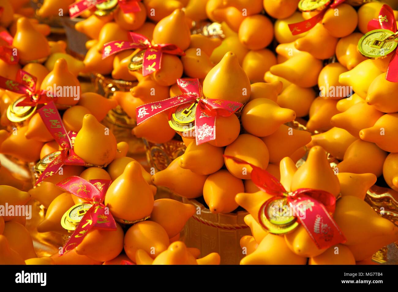 Chinese New Year Decorations, Hong Kong, China, South East Asia Stock