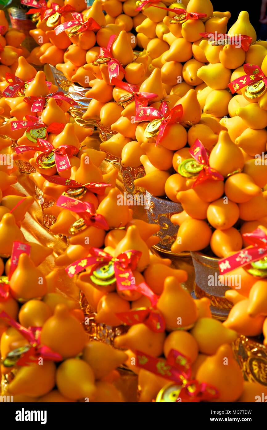 Chinese New Year Decorations, Hong Kong, China, South East Asia Stock