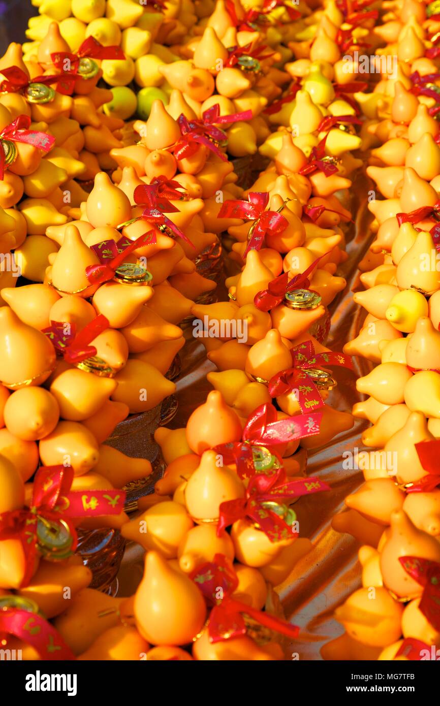 Chinese New Year Decorations, Hong Kong, China, South East Asia Stock