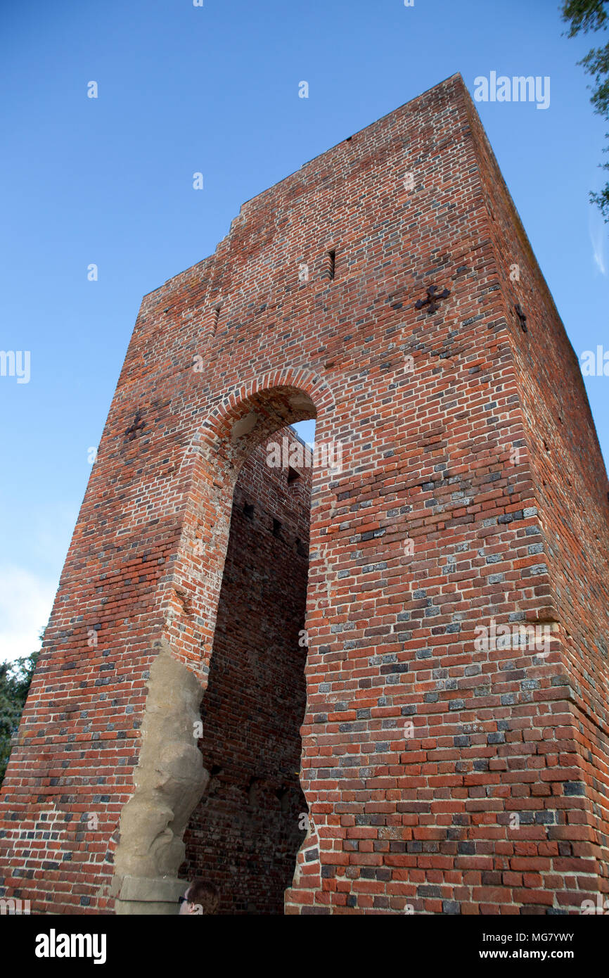 Jamestown Memorial Church tower in historic Jamestown settlement Virginia USA Stock Photo