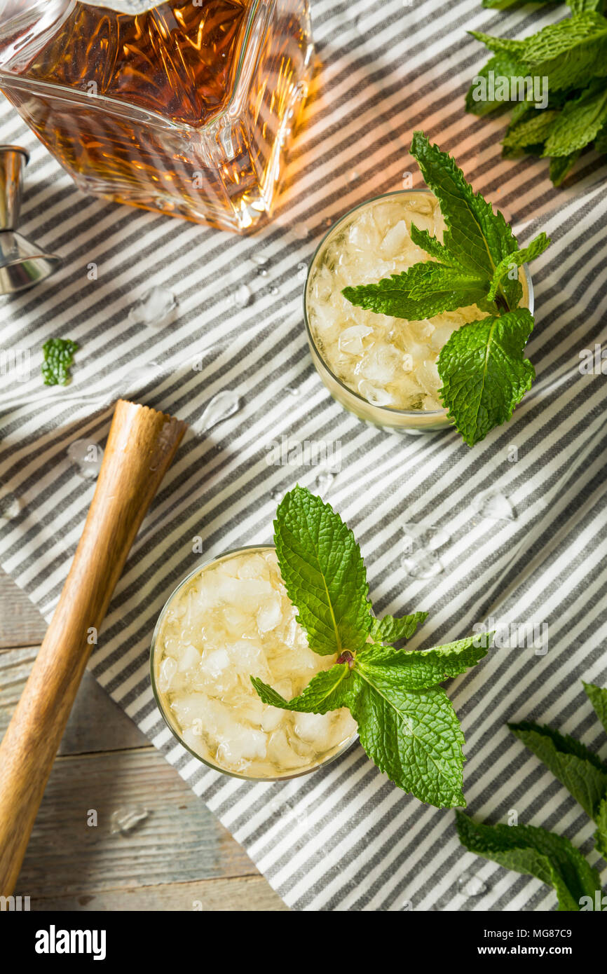 Homemade Derby Mint Julep with Kentucky Bourbon Stock Photo Alamy