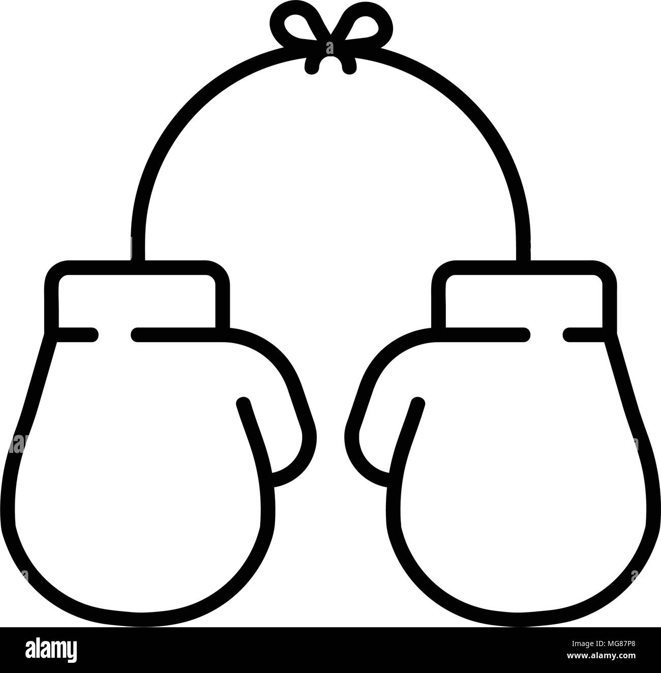 Boxing gloves icon, isolated on white background Stock Vector
