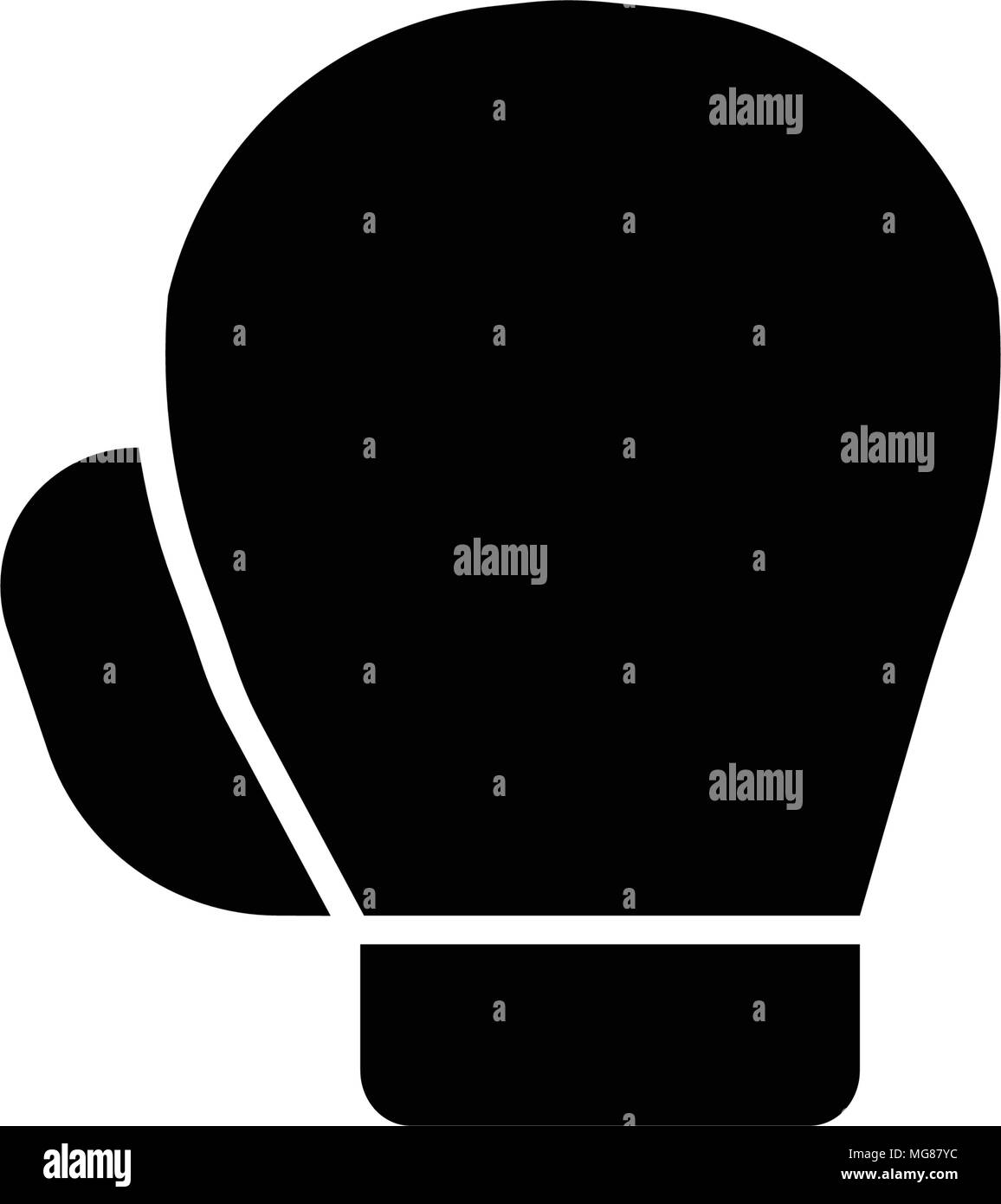 Boxing glove vector icon, isolated on white background Stock Vector ...