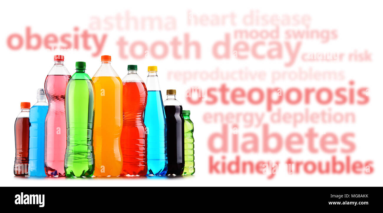Warning against the dangerous effects of soft drinks on human health Stock Photo Alamy