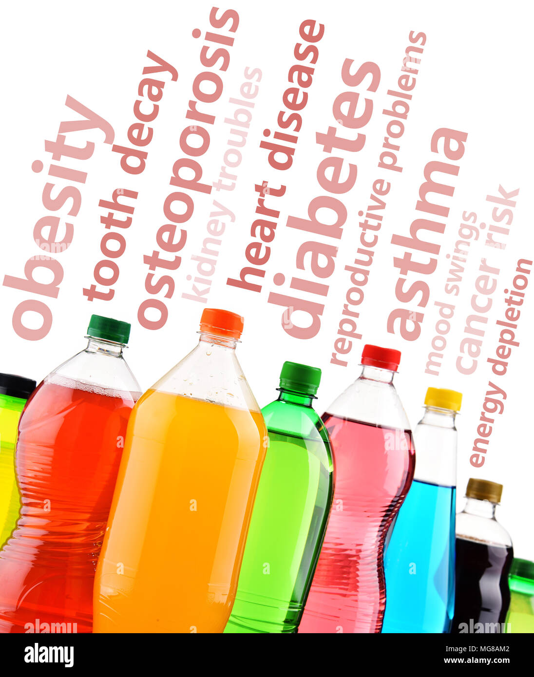 Warning against the dangerous effects of soft drinks on human health Stock Photo Alamy