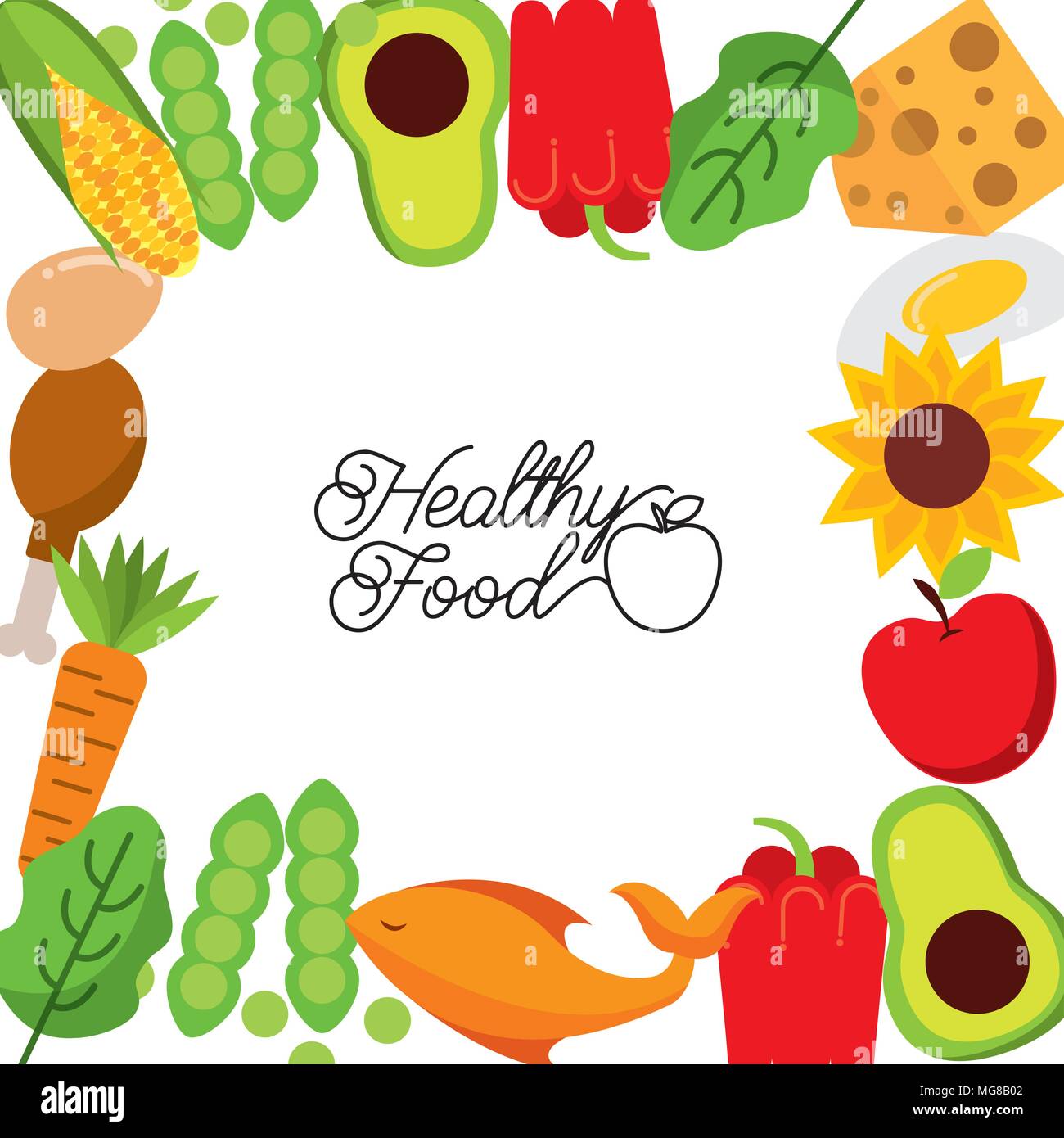 healthy food design, vector illustration eps10 graphic Stock Vector ...