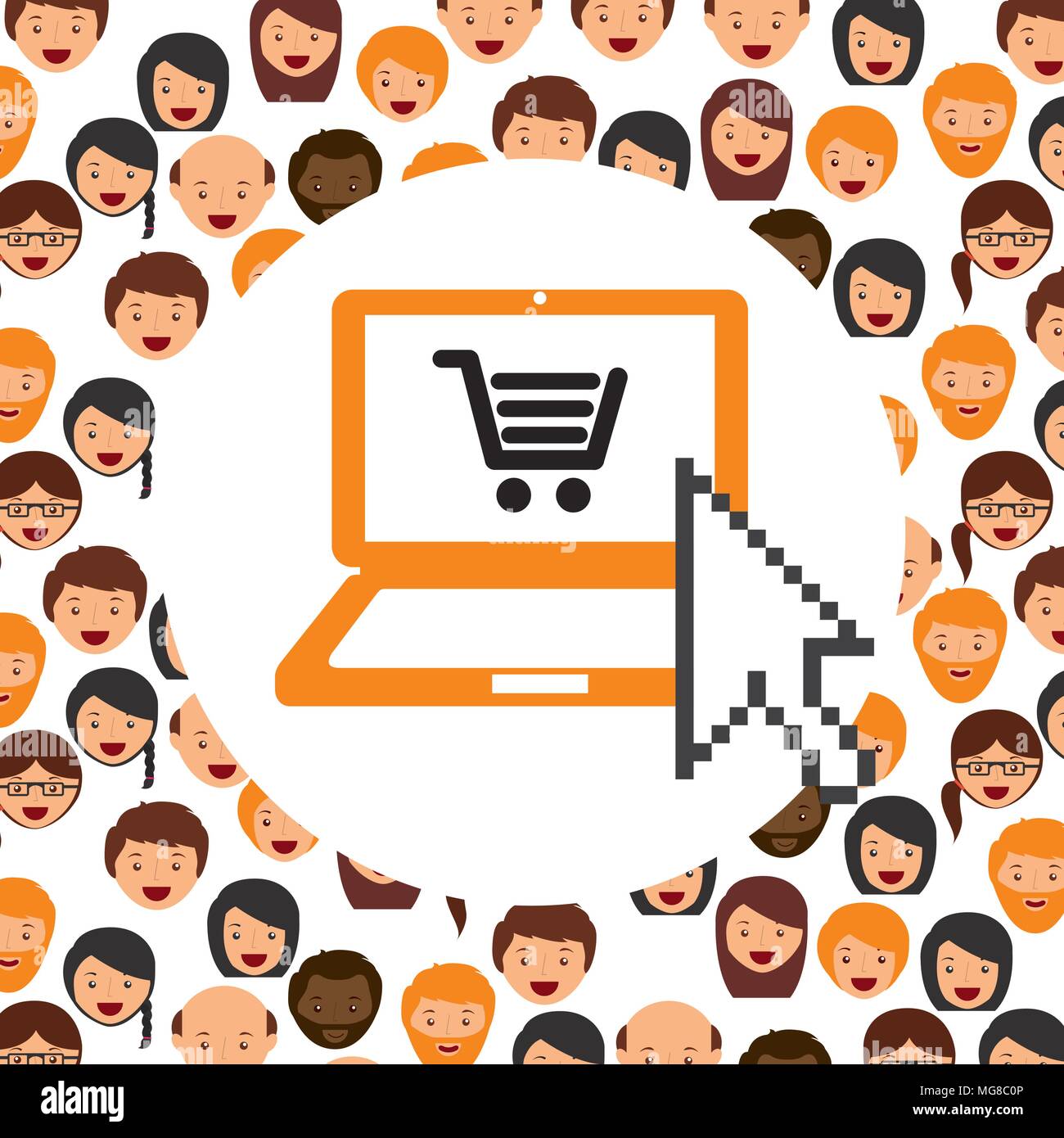 buy online design, vector illustration eps10 graphic Stock Vector