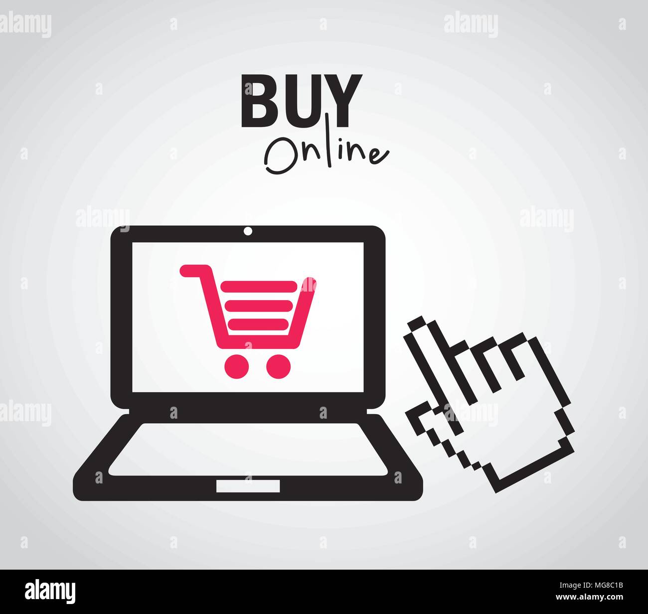buy online design, vector illustration eps10 graphic Stock Vector