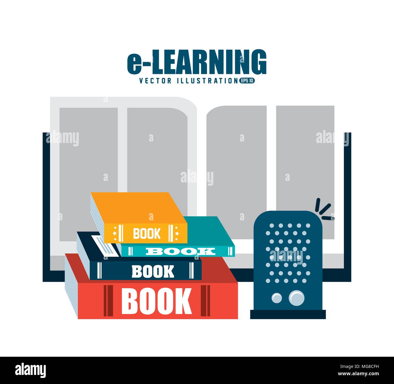 e-learning concept design, vector illustration eps10 graphic Stock ...