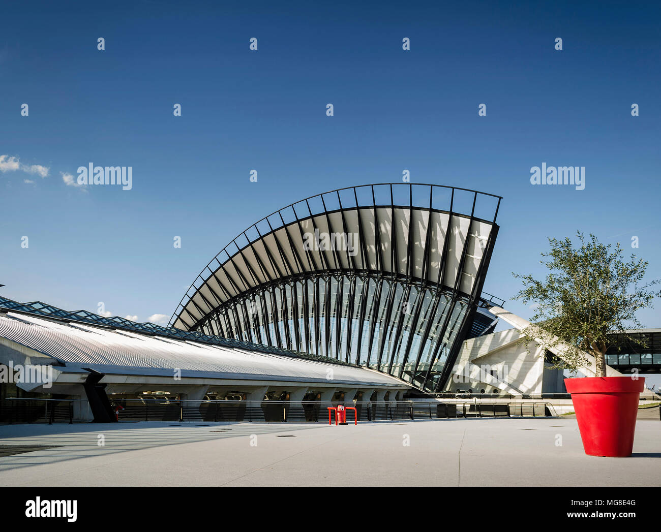 famous lyon airport tgv railway station modern architecture landmark