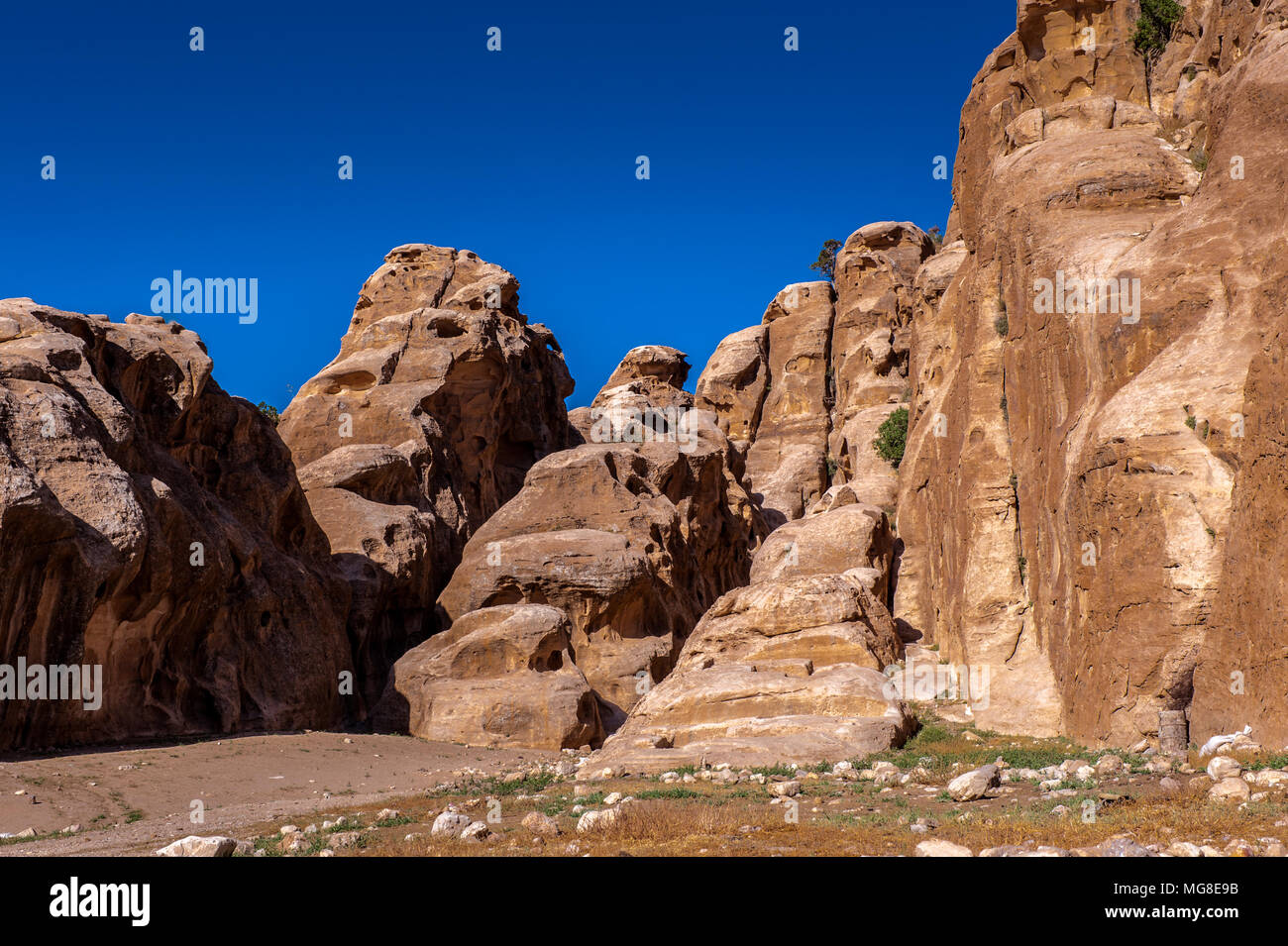 Beidha, a major Neolithic archaeological site Stock Photo