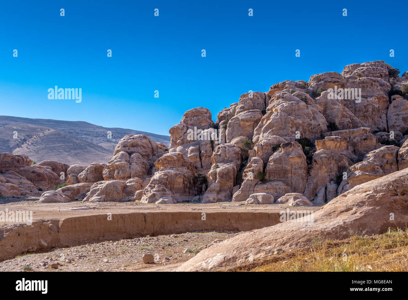 Beidha, a major Neolithic archaeological site Stock Photo