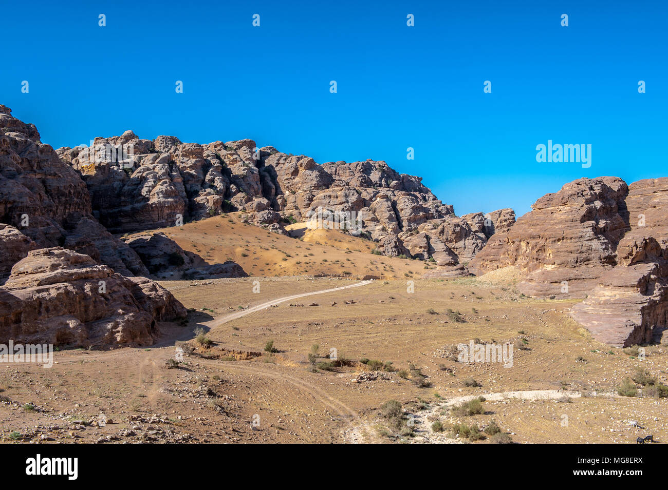 Beidha, a major Neolithic archaeological site Stock Photo