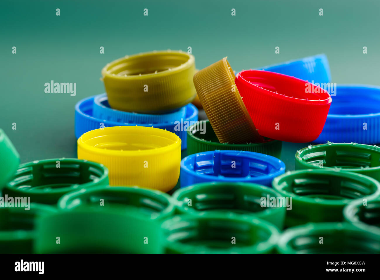 multi-colored plastic caps Stock Photo - Alamy