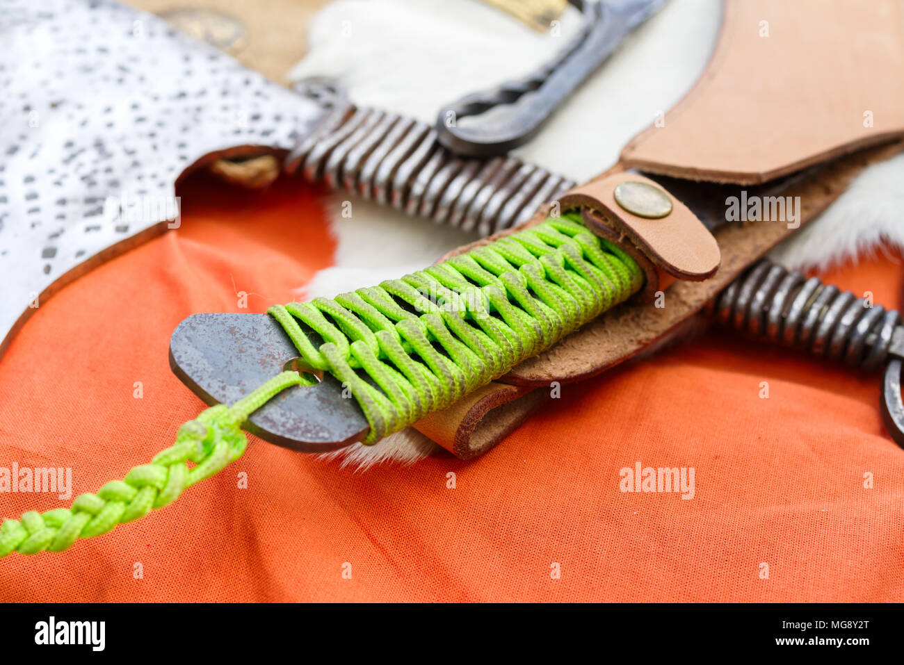 homemade knife handle Stock Photo Alamy
