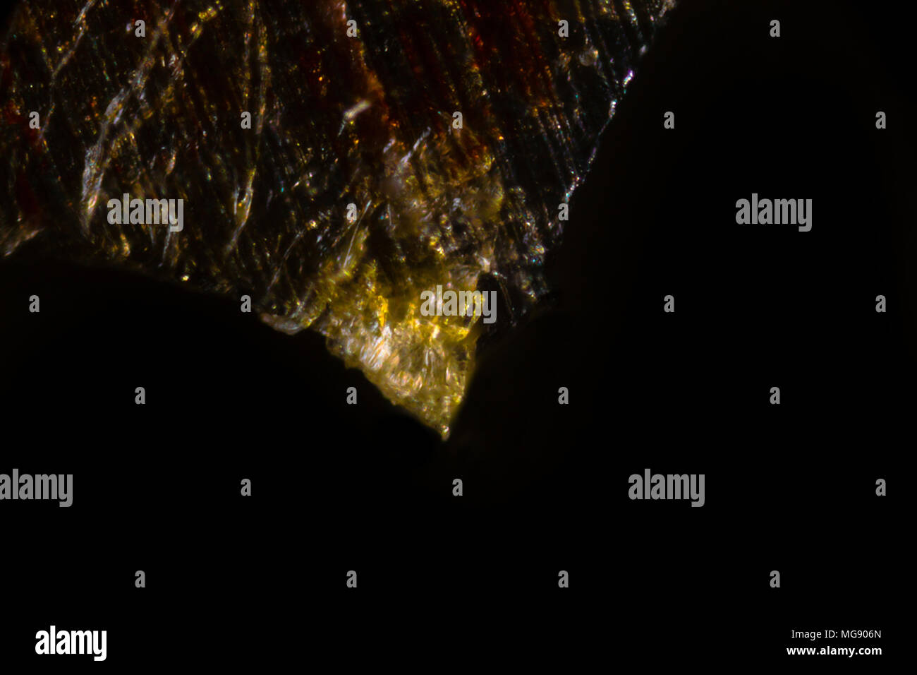 Extreme closeup of a knife under the microscope Stock Photo Alamy