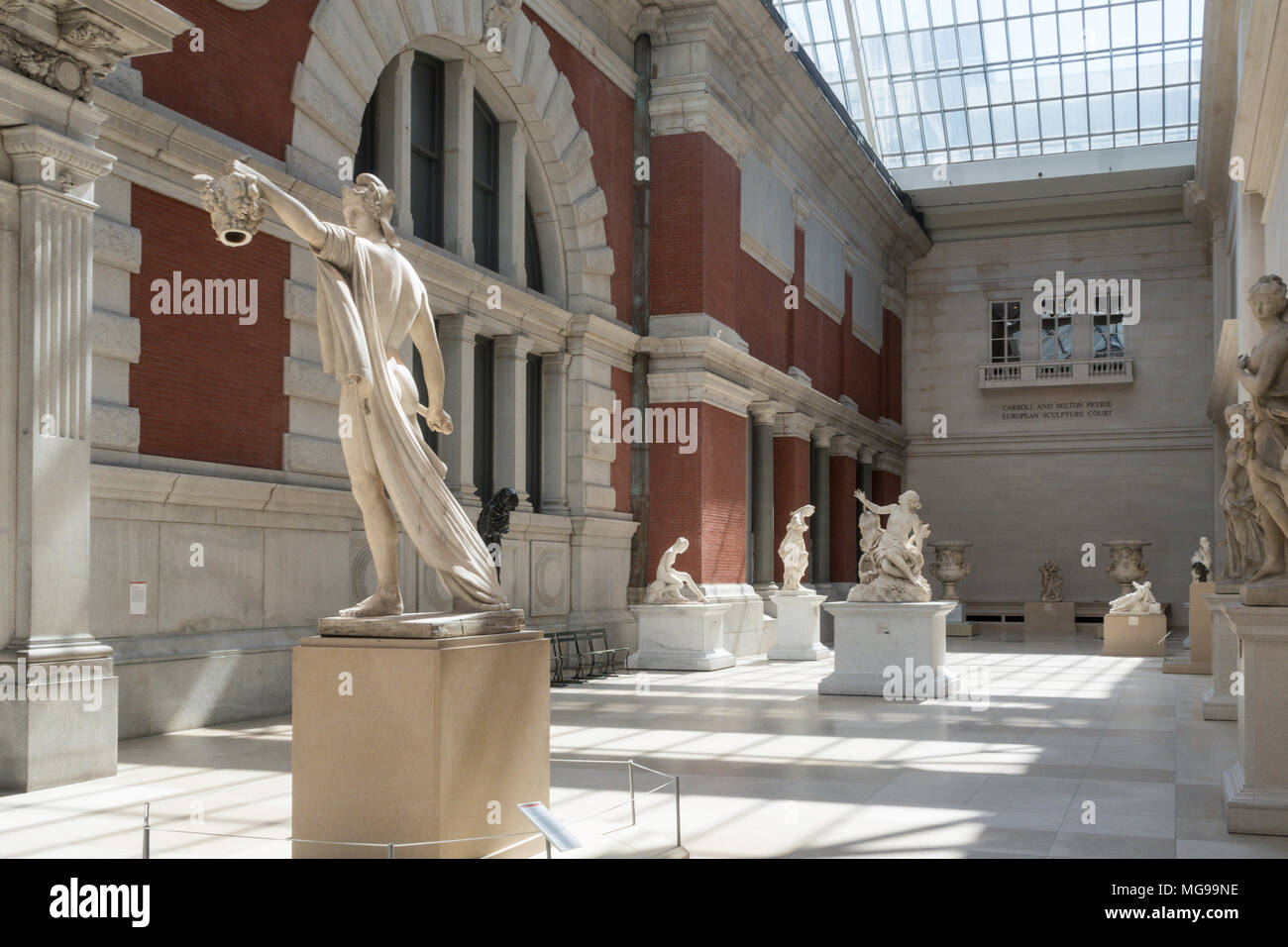 European Sculpture Court at the Metropolitan Museum of Art, NYC Stock Photo