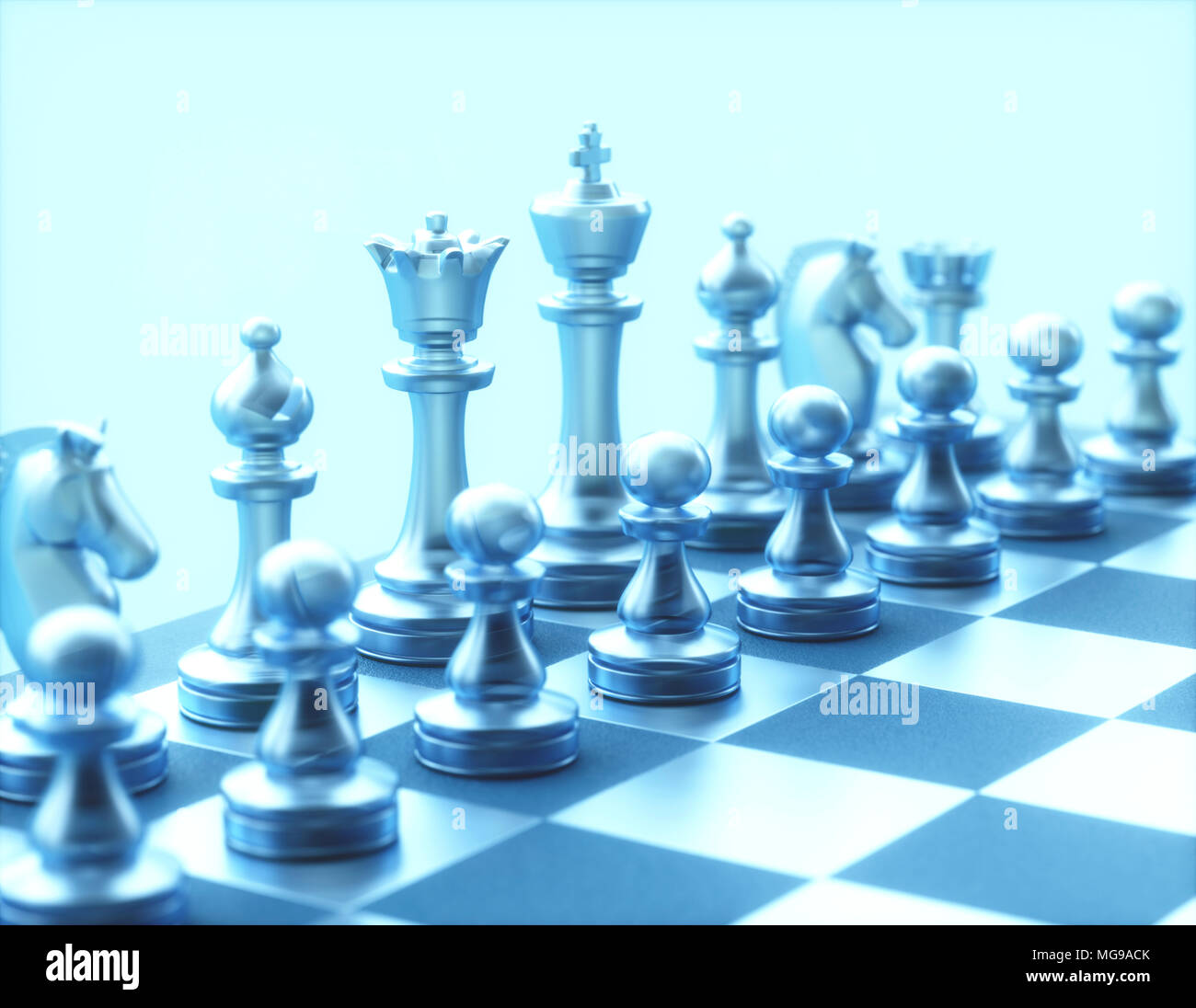Chess pieces on board. Stock Photo