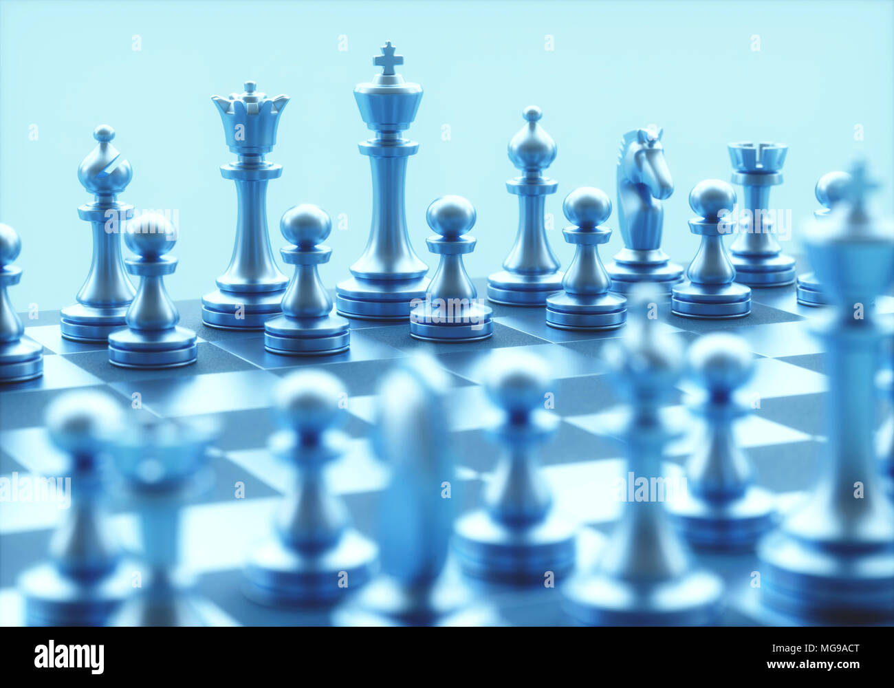 Chess pieces on board. Stock Photo