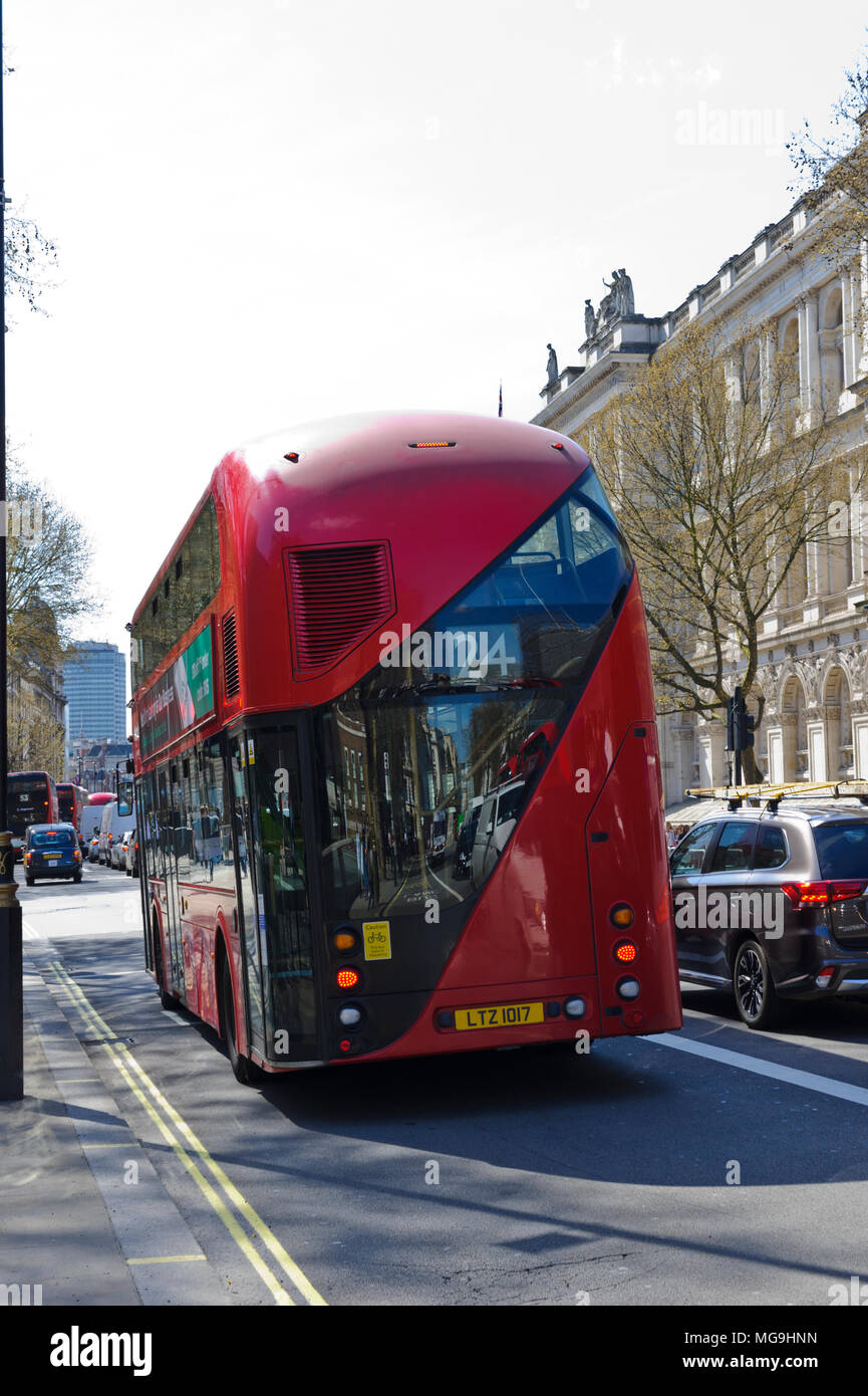 A British red double decker bus, London, England, United Kingdom Stock Photo