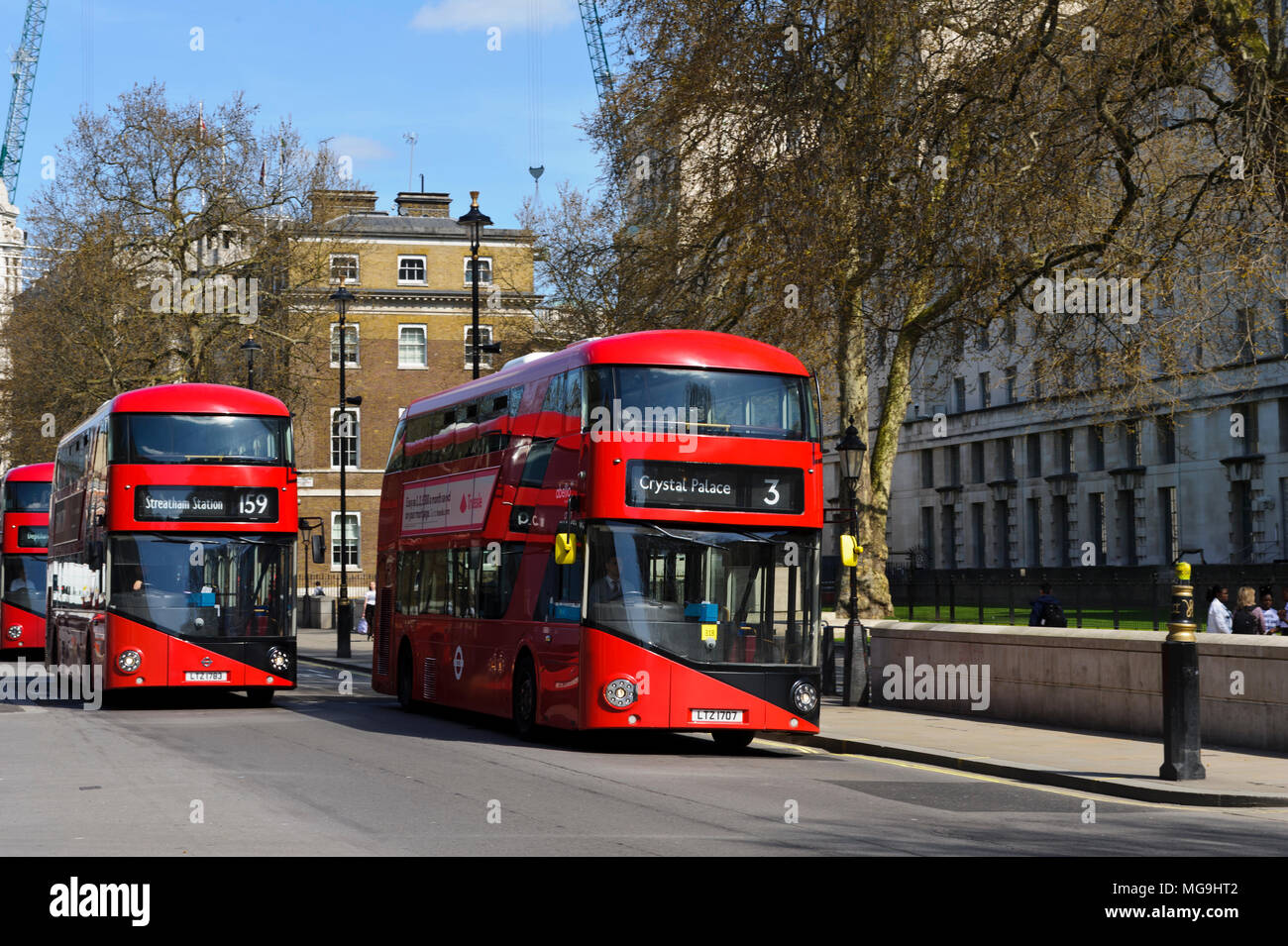 A British red double decker bus, London, England, United Kingdom Stock Photo