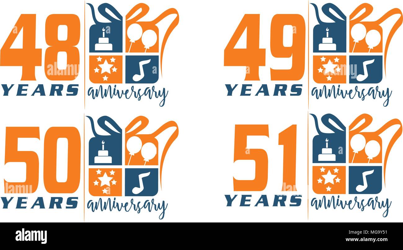 Gift Box Ribbon Anniversary Set Stock Vector Image & Art - Alamy