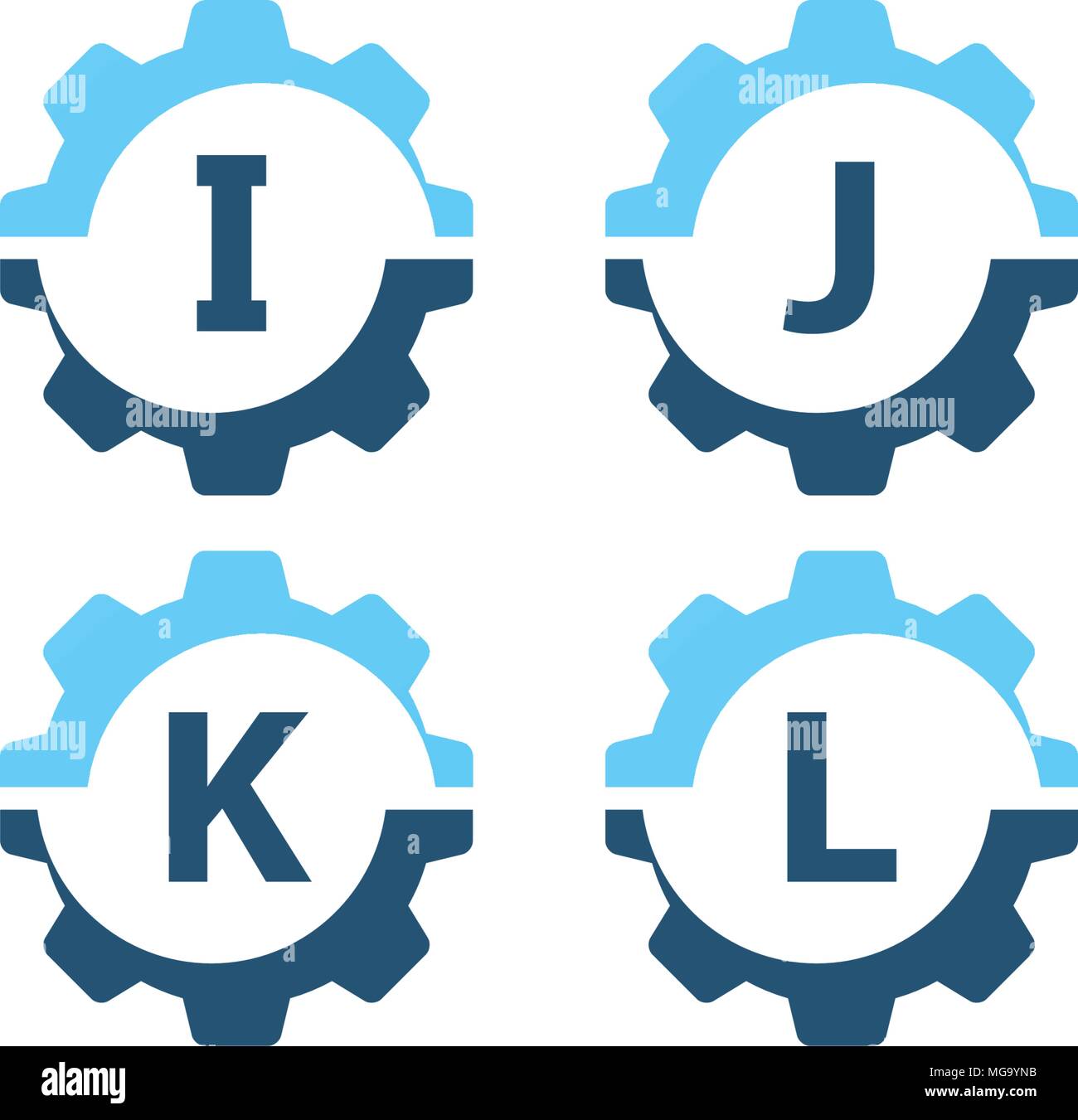 Gear Vector Template Set Stock Vector Image & Art - Alamy