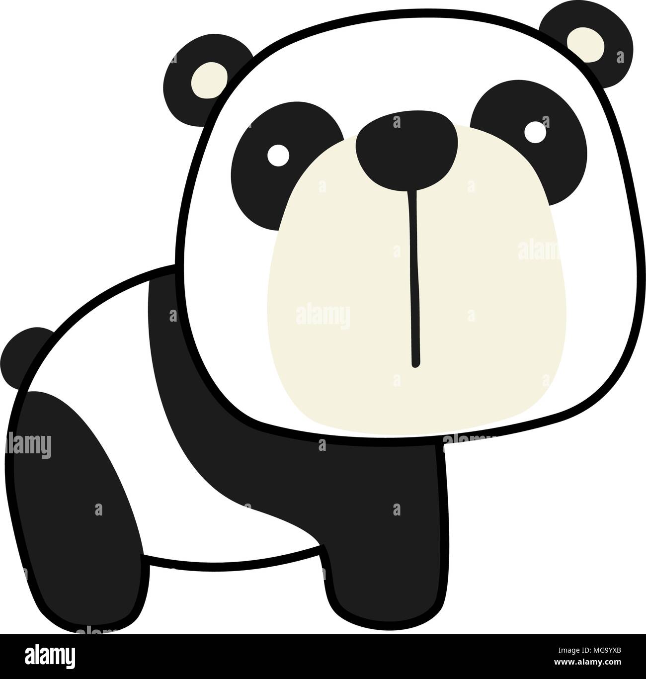 Kawaii panda animal cartoon vector design Stock Vector Image & Art - Alamy