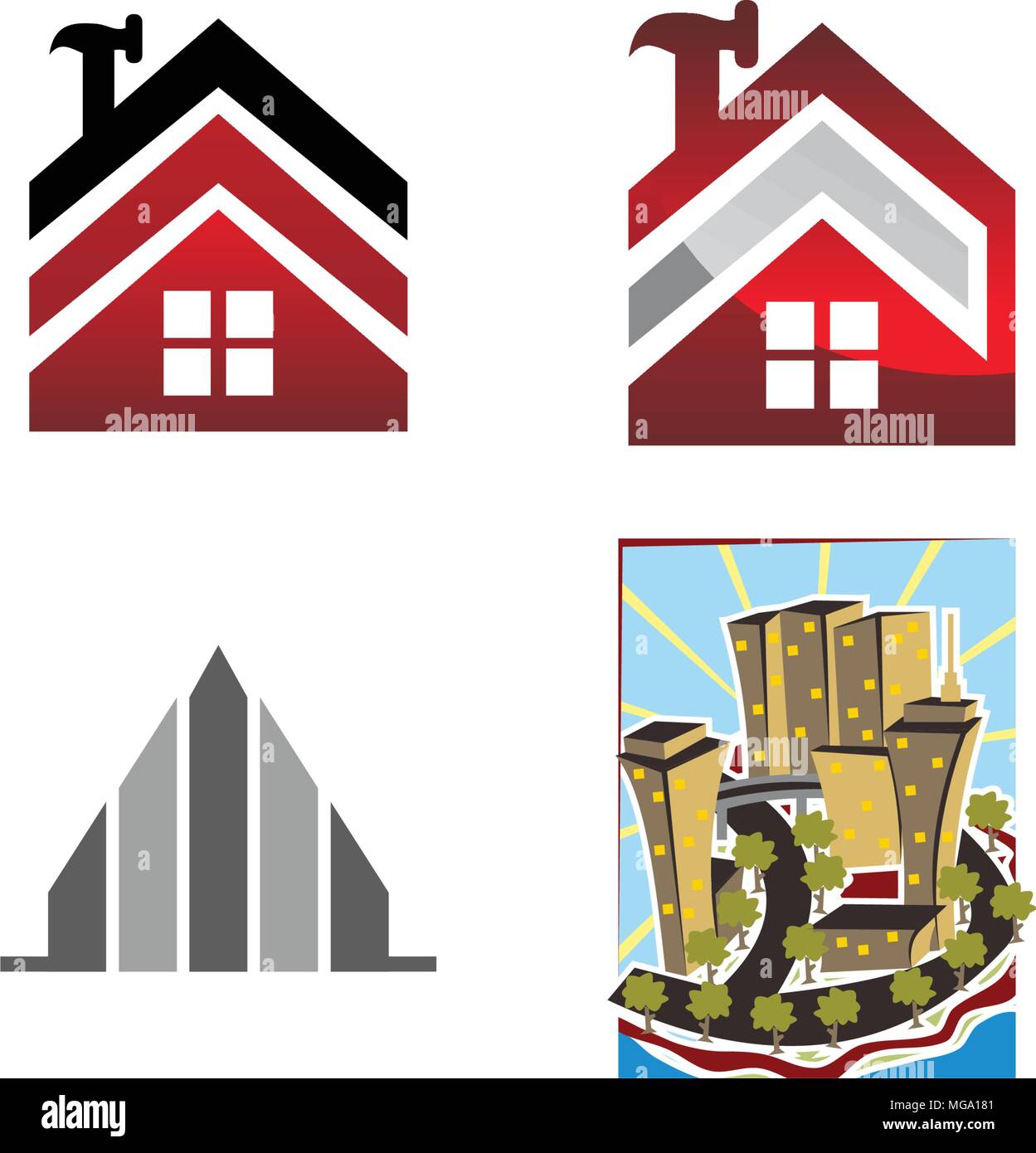Real Estate Template Set Stock Vector Image & Art - Alamy