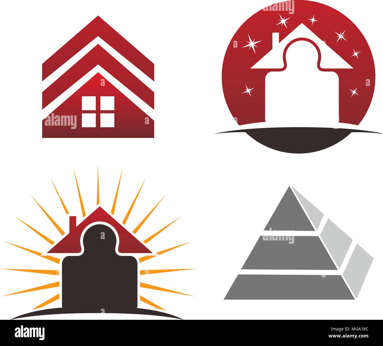 Real Estate Template Set Stock Vector Image Art Alamy