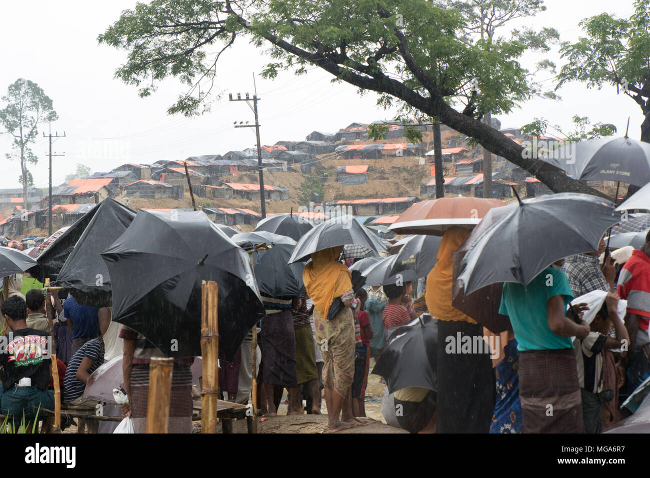 The Rohingya refugee crisis in Bangladesh Stock Photo