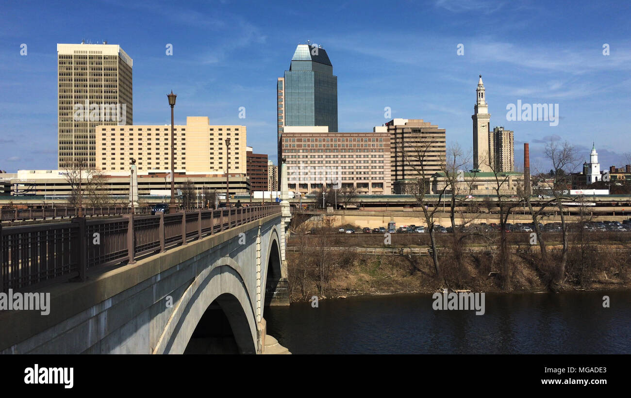 A View of the skyline of Springfield, Massachusetts Stock Photo